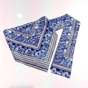 Scarf Print Strapless Top